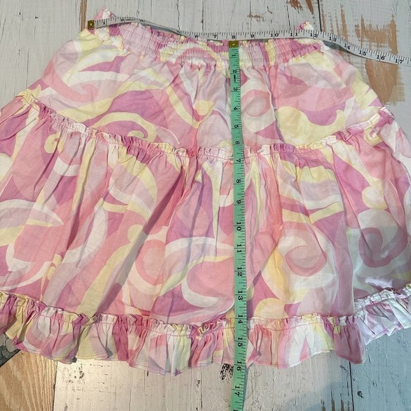 Hill House The Paz Mini Linen Skirt Candy Kaleidoscope Size Medium - Picture 7 of 9